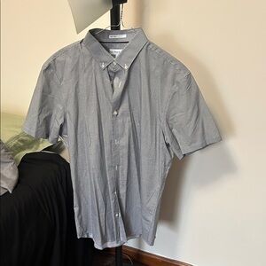 Calibrate Men's Gray Checkered Shirt